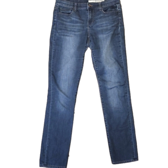 Dkny Denim - DKNY JEANS Medium Wash Slim Straight Jeans Mid Rise